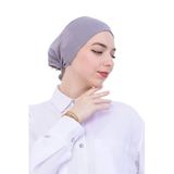 Pratik Bone Pamuklu Tesettür İç Bone, Başörtüsü İçin Hazır Viskon Şapka, Namaz Günlük Kullanım İçin Gri Standart