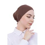 Pratik Bone Pamuklu Tesettür İç Bone, Başörtüsü İçin Hazır Viskon Şapka, Namaz Günlük Kullanım İçin Kahverengi Standart