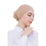 Pratik Bone Pamuklu Tesettür İç Bone, Başörtüsü İçin Hazır Viskon Şapka, Namaz Günlük Kullanım İçin Koyu Vizon Standart