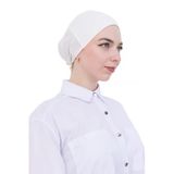 Pratik Bone Pamuklu Tesettür İç Bone, Başörtüsü İçin Hazır Viskon Şapka, Namaz Günlük Kullanım İçin Krem Standart