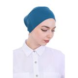 Pratik Bone Pamuklu Tesettür İç Bone, Başörtüsü İçin Hazır Viskon Şapka, Namaz Günlük Kullanım İçin Turkuaz Standart