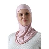 Pratik Boyunluklu Geçmeli Büyük Tesettür Bone - Pembe