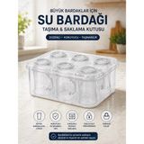 Pratik Büyük Boy 6 Bölmeli Subardağı Taşıma/saklama Kutusu Seyahat Karavan Piknik Malzemesi