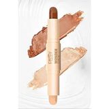 Pratik Çift Uçlu Kontür ve Highlighter Stick | Doğal Yüz Hatları Için Krem Kontür Kalemi - Çok Renkli