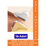 Pratik Çocuk Bebek Güvenlik Masa Komodin Mobilya Çarpma Önleyen Silikon Köşe Kenar Koruyucu 16 Adet