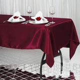 Pratik Dikisco Saten Masa Örtüsü - Bordo - 140 x 140 cm