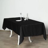Pratik Dikisco Saten Masa Örtüsü - Siyah - 140 x 140 cm