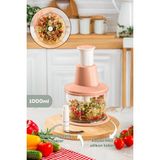 Pratik El Rondosu ve Blender, 1000ML, 3 Bıçaklı, Pembe