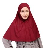 Pratik Eşarp Peçeli-Peçesiz Kullanımlı Hazır Türban Sufle, Bordo