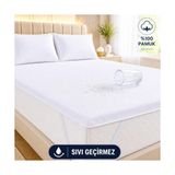 Pratik Ev %100 Pamuk Su Sıvı Geçirmez Köşe Lastikli Alez Tek Çift Bebek Park Yatak Koruyucu Alez (120 x 200) - Renkli