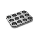 Pratik Ev 12'li Muffin & Cupcake Pişirme Kalıbı; Yapışmaz Kaplama, Isıya Dayanıklı Metal Fırın Tepsisi, Kek ve Cupcake Pişirme Tavası