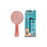 Pratik Ev 3 Boyutlu Saç Fırçası ve Pudra Toz Wax Matt Effect Mavi 20 G 2'li Set - Çok Renkli