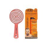 Pratik Ev 3 Boyutlu Saç Fırçası ve Pudra Toz Wax Ultra Strong Turuncu 20 G 2'li Set - Çok Renkli
