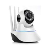Pratik Ev 360° Dönüşlü 1080P Ptz Ip Kamera, 3 Antenli Wifi Güvenlik Kamerası, Çift Yönlü Ses, 11 LED Gece Görüşü, Iç Mekan - Renkli