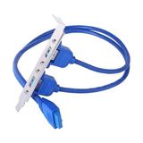Pratik Ev 9249 19 Pin USB 3.0 Arka Pcı Panel Genişleme Braketi, 2 Port Çoklayıcı Kablosu - Çok Renkli