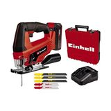 Pratik Ev Akülü Dekupaj Testere Tc-Js 18'li (1x2,5 Ah) Power X-Change (Li-Ion; 18 V, Sarkaç Fonksiyonu, Toz Emiş Adaptörü, 1x 2,5 Ah Akü, Şarj Cihazı ve Çanta Dahil), 4321228 - Çok Renkli