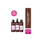 Pratik Ev Argan Yağı & Keratin Içeren Besleyici ve Kırılma Karşıtı Saç Bakım Seti -Seyehat Boy - Çok Renkli