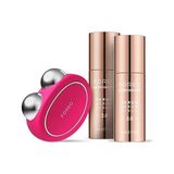 Pratik Ev Bear Forever Firm Set Halinde; Bear Yüz Masaj Aleti Mikro Akım + 2 x Iletken Serum 30 Ml, Yaşlanma Karşıtı Cihaz, Yüz Kaldırma, Fuşya | Mikro Akımlı Yüz Cihazı, Masaj, Kaldırma, Iletken Serum - Çok Renkli