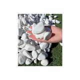 Pratik Ev Beyaz Dolomit Bahçe, Saksı ve Akvaryum Taşı 5 Kg, 2-4 cm - 10 x 10 cm - Çok Renkli