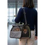 Pratik Ev Brave Paws Flybag Plastik Yırtılmaz Fileli Kedi ve Köpek Taşıma Çantası Seyahat Çantası Gri 45X25X26 cm Havayolu Uçuş Standartlarına Uygun - Çok Renkli