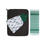 Pratik Ev Bulaşık Kurutma Matı, Mikrofiber Bulaşık Kurutma Örtüsü, Tezgah Üstü Bulaşık Matı, Bulaşık Altlığı, 3 Ürün Içermektedir Bulaşık Matı&havlu&kurutma Bezi - Çok Renkli