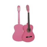 Pratik Ev CG-270PK Pembe Klasik Gitar 4/4 Yetişkin Boy, Sap Ayarlı Full Set - Çok Renkli
