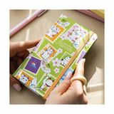 Pratik Ev Charmlı Süresiz Haftalık Planlayıcı Cep Ajanda 9X17 cm Kedili Pul - Çok Renkli - Standart - Otomatik