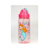Pratik Ev Çocuk Su Matarası, Tritan Pipetli Su Şişesi, Boyun Askılı, Bpa'sız, 500 Ml, Pembe, T0107 - Çok Renkli