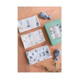 Pratik Ev Çok Amaçlı Müslin Örtü ve Battaniye 3'lü Baskılı Set, %100 Pamuk, Oeko-Tex Sertifikalı, Kutulu, Bebek Araba - 10 x 10 cm - Renkli