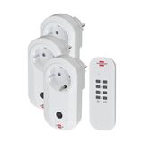 Pratik Ev Comfort Line Uzaktan Kumandalı 3 Adet Tekli Priz - Çok Renkli