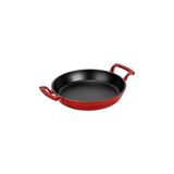 Pratik Ev Döküm Yuvarlak Kulplu Yumurta Sahanı Tava, 16 Cm, Siyah - Çok Renkli