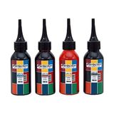 Pratik Ev Epson Uyumlu T664 Tanklı Yazıcılar Mürekkep Dolum Seti 4X100 ml - Çok Renkli