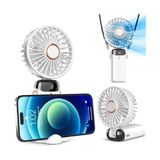 Pratik Ev Fan; El Tipi, 5 Hız, 8h Pil, 90° Eğim, Şarj Edilebilir, Beyaz | Dijital Ekran, 8 Saatlik Çalışma Süresi, 90° Ayarlanabilir Eğim, Pille Çalışır, Taşınabilir, Iç ve Dış Mekan Kullanımı Için - Çok Renkli