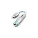 Pratik Ev KA11 USB C - 3.5 mm Ses Adaptörü 32BIT/384 Khz, USB Tip C Dongle Hifi Dac Amplifikatör, Gümüş - Çok Renkli