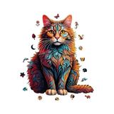Pratik Ev Kedi Temalı Ahşap Yapboz, 250 Parça, 27 x 33 Cm, Wz-25