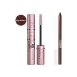 Pratik Ev Lash Sensational Sky High Kahverengi Maskara ve Tattoo Liner Jel Göz Kalemi 911 Smooth Walnut (Kahverengi)