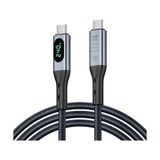 Pratik Ev LED Ekranlı Usb4 Kablosu; 8k Video, Max 40GBPS Veri Aktarımı, 240W USB C, USB C Şarj Kablosu, Lphone 16, Macbook, Thunderbolt 3, Monitör, Yerleştirme Istasyonları (3.3 Ft) ile Uyumlu - Çok Renkli