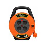 Pratik Ev Makaralı Uzatma Kablosu, 4 Prizli, IP44, Dış Mekan Uzatma Kablosu, 16A, 250V, Profesyonel Kalite (3x1,5 Mm²/10 M) (Kapaksız), Termal Koruma, Güç Gösterge Işığı, Bahçe, Atölye - Çok Renkli