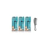 Pratik Ev Mat Effect Mavi Saç Şekillendirici Pudra Toz Wax 20 G X3 ve Şekil Tarağı 4'lü Set - Çok Renkli