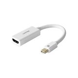 Pratik Ev Mini Displayport HDMI Adaptörü, Thunderbolt 1/2 (Mini Dp), HDMI 1.4,4k, 20 cm Kablo, Beyaz, MacBook Air, Pro, iMac ve Lenovo Thinkpad Uyumlu - Çok Renkli