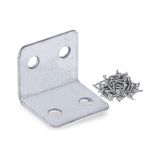 Pratik Ev Mobilya Dolap Köşe Bağlantı Sabitleme L Demir Gönye 25X25X30 mm (5 Adet) - Çok Renkli