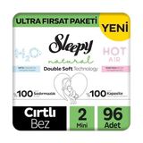 Pratik Ev Natural Double Soft Ultra Fırsat Paketi Bebek Bezi, 2 Numara Mini, 96 Adet - 1 Adet Aksesuar - Standart