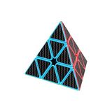 Pratik Ev Oyuncak, 3x3 Piramit Hız Küp Karbon Fiber Etiket Bulmaca Küp 3X3X3 Hız Küp Üçgen Sihirli Küp Bulmaca Sihirli Küp Bulmacalar