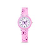 Pratik Ev Pembe Kelebek Figürlü Analog Rakamlı Kız Çocuk Kol Saati ST-304350 - Standart