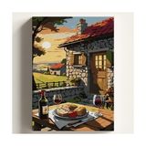 Pratik Ev Sayılarla Boyama Tuval Hobi Seti Mahsen Şarap Temalı Fırça ve Boya Dahil Set (Çıtalı) 50X70 cm Kendin Yap Sayılarla Tuval Boya Kiti (Kasnaklı) - Çok Renkli - Standart - Otomatik