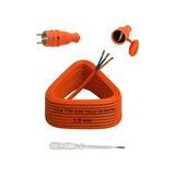 Pratik Ev Seyyar 25 Metre Uzatma Kablosu, Ttr Cca Telli, 3x1.5 Mm, Kontrol Kalemli, Dişi Erkek Fişli - Çok Renkli