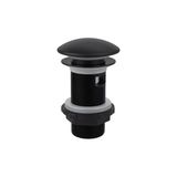 Pratik Ev Siyah Pop-Up Lavabo Sifonu, Porselen Başlıklı, 6,5 Cm, 1 1/4 Inç - Çok Renkli