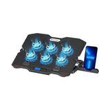 Pratik Ev Sx-35 Snower 6 Fanlı 9-15,6 Inç Notebook Soğutucu Stand Telefon Standlı Siyah - Çok Renkli