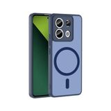Pratik Ev Xiaomi Redmi Note 13 Pro 5g ile Uyumlu Kılıfı Şeffaf Silikon M-Safe Şarj Özellikli Kamera Lens ve Darbe Korumalı Mat Kapak Babet Lacivert - Çok Renkli