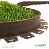 Pratik Garden Çim Ayırıcı 25 M Kahverengi Çim Sınırlayıcı Taş Toprak Ayıracı Çim Bariyeri - 1 x 25 m